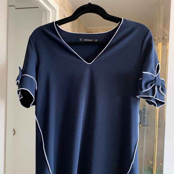 Zara basic navy mini dress - Picture 3 of 4